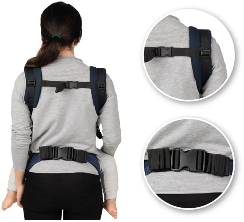 Рюкзак кенгуру MoMi COLLET navy blue